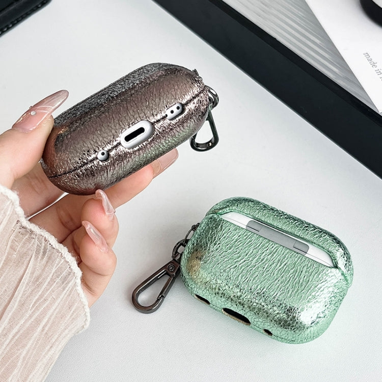 For AirPods Pro 2 Burst Leather Texture Bluetooth Earphone Protective Case(Black) - For AirPods Pro 2 by PMC Jewellery | Online Shopping South Africa | PMC Jewellery | Buy Now Pay Later Mobicred