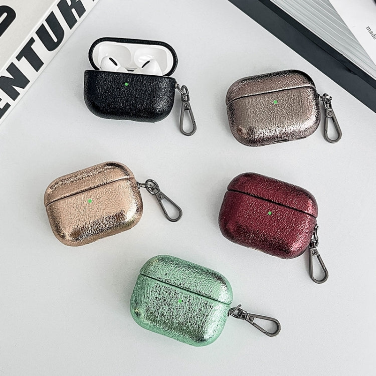 For AirPods Pro 2 Burst Leather Texture Bluetooth Earphone Protective Case(Green) - For AirPods Pro 2 by PMC Jewellery | Online Shopping South Africa | PMC Jewellery | Buy Now Pay Later Mobicred