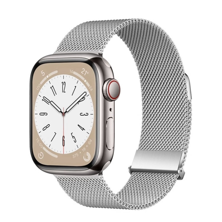 For Apple Watch Series 4 44mm ZGA Milanese Magnetic Metal Watch Band(Silver) - Watch Bands by ZGA | Online Shopping South Africa | PMC Jewellery