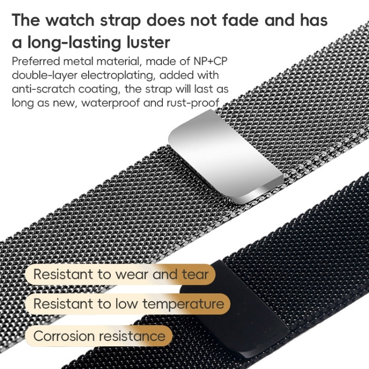 For Apple Watch 42mm ZGA Milanese Magnetic Metal Watch Band(Silver) - Watch Bands by ZGA | Online Shopping South Africa | PMC Jewellery