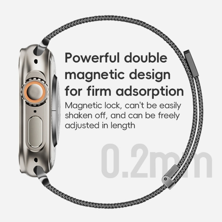 For Apple Watch SE 2023 44mm ZGA Milanese Magnetic Metal Watch Band(Black) - Watch Bands by ZGA | Online Shopping South Africa | PMC Jewellery