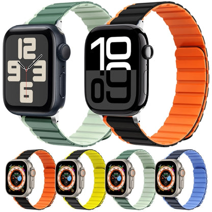 For Apple Watch Series 5 44mm ZGA Two Color Magnetic Silicone Watch Band(Dark Blue+Light Blue) - Watch Bands by ZGA | Online Shopping South Africa | PMC Jewellery | Buy Now Pay Later Mobicred