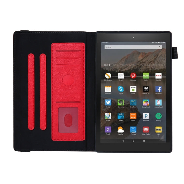 For Amazon Kindle Fire HD10 2017/2019 Extraordinary Series Smart Leather Tablet Case(Red) - Amazon by PMC TechLife | Online Shopping South Africa | PMC TechLife | Buy Now Pay Later Mobicred