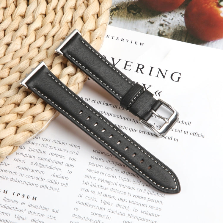 For Honor Band 9 Genuine Leather Watch Band(Black) - Watch Bands by PMC Jewellery | Online Shopping South Africa | PMC Jewellery