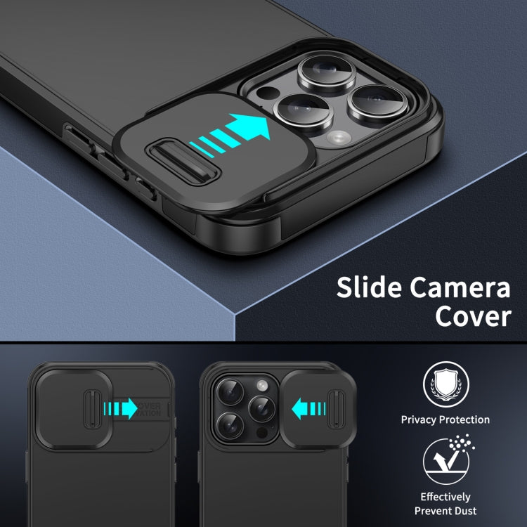 For iPhone 16 Pro Sliding Camshield TPU + PC Phone Case(Black) - iPhone 16 Pro Cases by PMC TechLife | Online Shopping South Africa | PMC TechLife | Buy Now Pay Later Mobicred