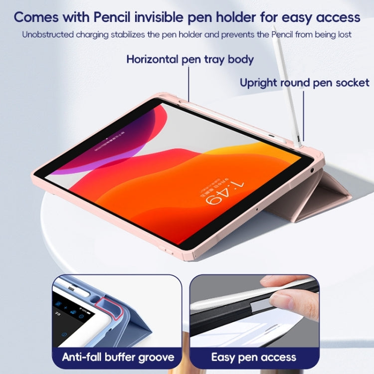 For iPad Pro 11 2022 / 2021 / 2020 ZGA Tri-Fold Voltage Smart Leather Tablet Case(Pink) - free shipping - PMc TechLife - Order now!