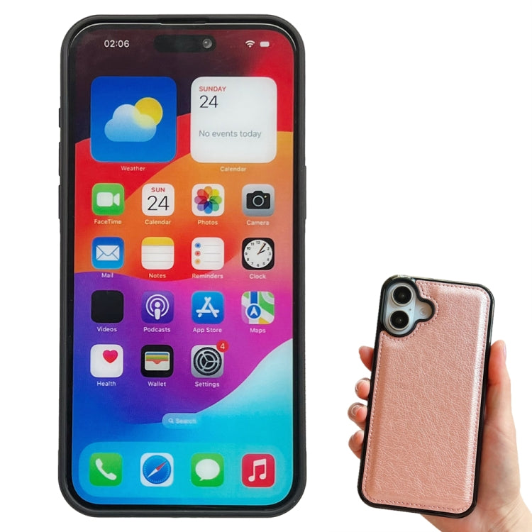 For iPhone 16 Multifunctional 7-Cards Wallet Leather Phone Case(Rose Gold) - iPhone 16 Cases by PMC Jewellery | Online Shopping South Africa | PMC Jewellery | Buy Now Pay Later Mobicred