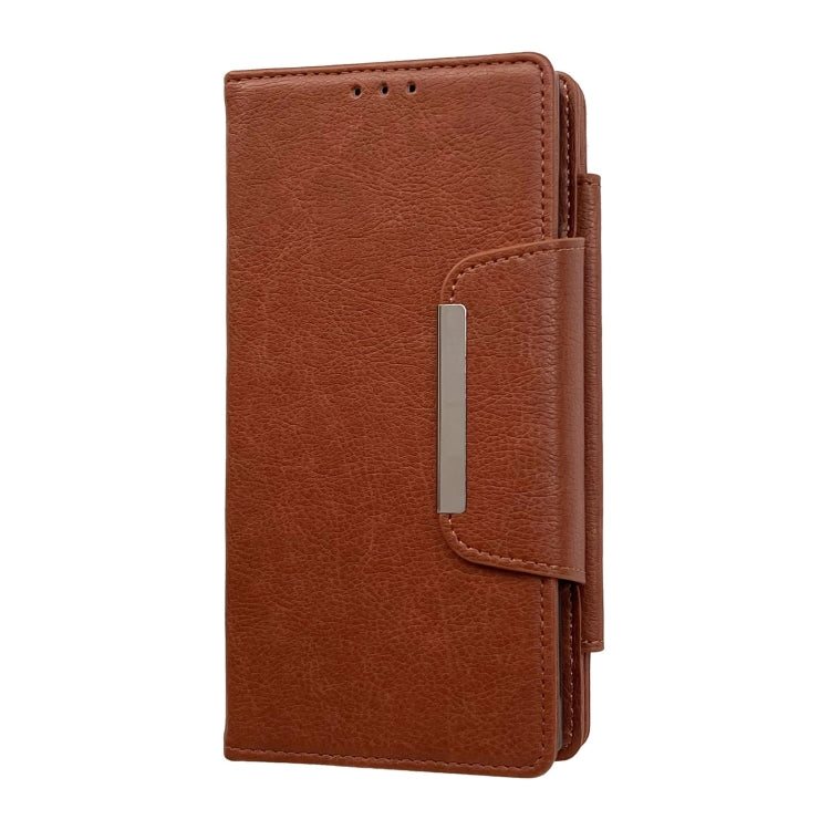 For Google Pixel 9 Pro XL Multifunctional 7-Card Wallet Leather Phone Case(Brown) - Google Cases by PMC Jewellery | Online Shopping South Africa | PMC Jewellery | Buy Now Pay Later Mobicred