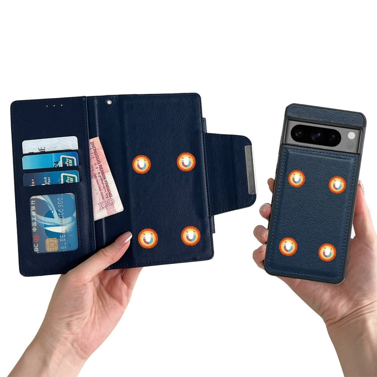 For Google Pixel 7 Multifunctional 7-Card Wallet Leather Phone Case(Royal Blue) - Google Cases by PMC TechLife | Online Shopping South Africa | PMC TechLife | Buy Now Pay Later Mobicred