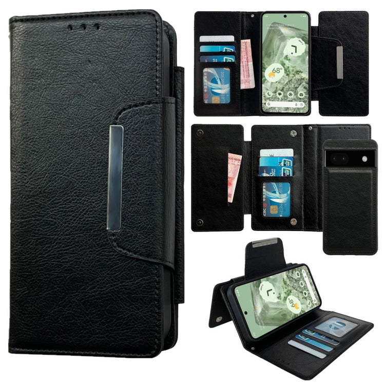For Google Pixel 6 Multifunctional 7-Card Wallet Leather Phone Case(Black) - Google Cases by PMC TechLife | Online Shopping South Africa | PMC TechLife | Buy Now Pay Later Mobicred