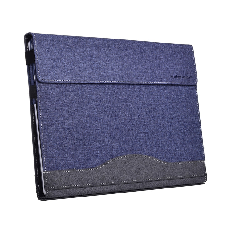 For Microsoft Surface Laptop 6 15 inch Cloth Texture Laptop Leather Protective Case(Deep Blue) - Others by PMC TechLife | Online Shopping South Africa | PMC TechLife | Buy Now Pay Later Mobicred