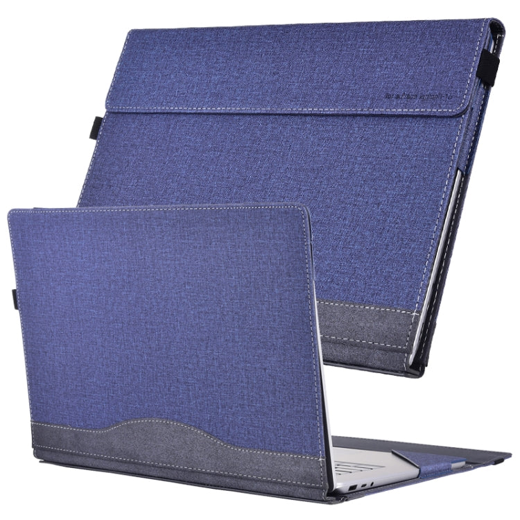 For Lenovo ThinkPad X1 Yoga Gen 4 Cloth Texture Laptop Leather Protective Case(Deep Blue) - Other by PMC Jewellery | Online Shopping South Africa | PMC Jewellery | Buy Now Pay Later Mobicred