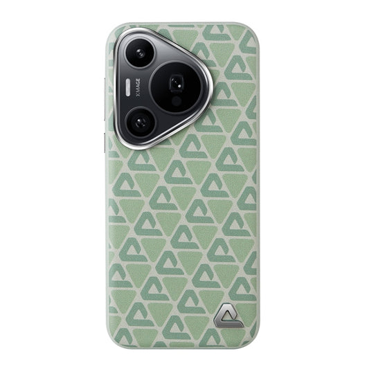 For Huawei Pura 70 Pro / Pro+ Plain Leather Printed Cooling Phone Case(Green) - Huawei Cases by PMC Jewellery | Online Shopping South Africa | PMC Jewellery | Buy Now Pay Later Mobicred