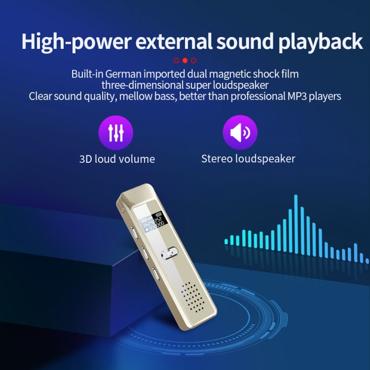 JNN Q7 Mini Portable Voice Recorder with OLED Screen, Memory:8GB(Gold) - Recording Pen by JNN | Online Shopping South Africa | PMC Jewellery | Buy Now Pay Later Mobicred