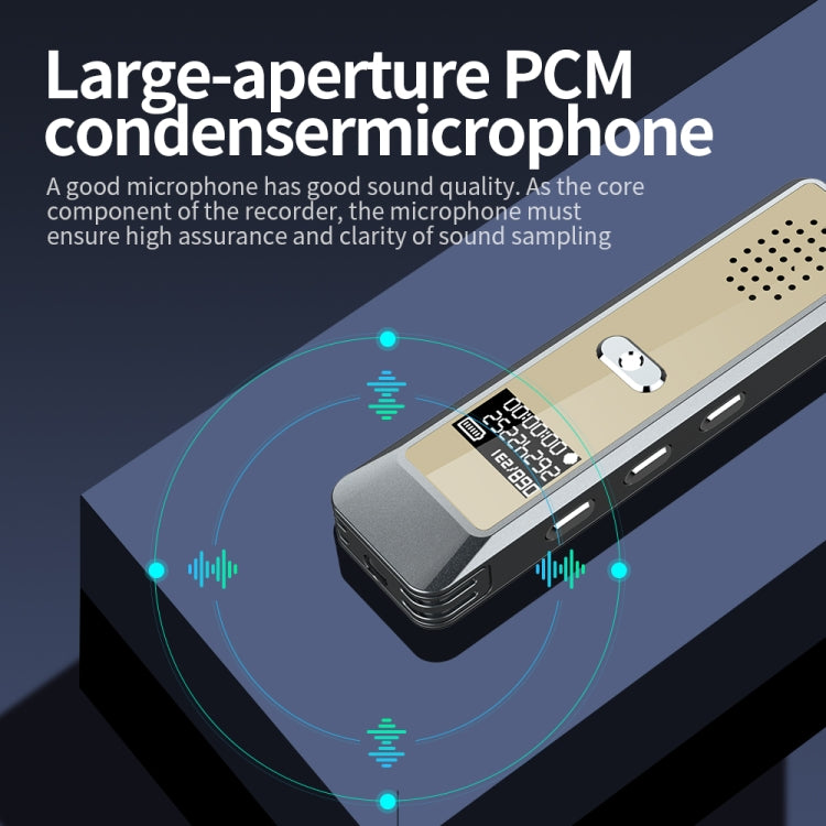 JNN Q7 Mini Portable Voice Recorder with OLED Screen, Memory:8GB(Grey+Gold) - Recording Pen by JNN | Online Shopping South Africa | PMC TechLife | Buy Now Pay Later Mobicred