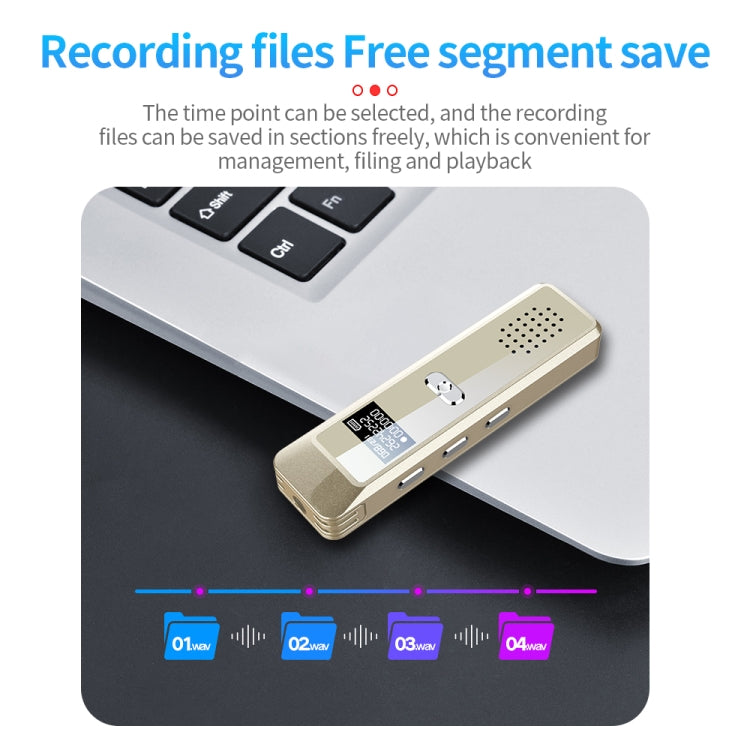 JNN Q7 Mini Portable Voice Recorder with OLED Screen, Memory:32GB(Gold) - Recording Pen by JNN | Online Shopping South Africa | PMC Jewellery | Buy Now Pay Later Mobicred