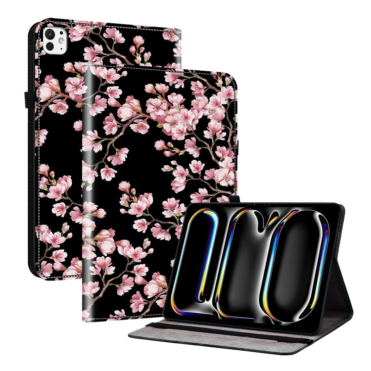 For iPad Pro 11 2024 Crystal Texture Painted Leather Smart Tablet Case(Plum Bossom) - free shipping - PMC TechLife - Order now!