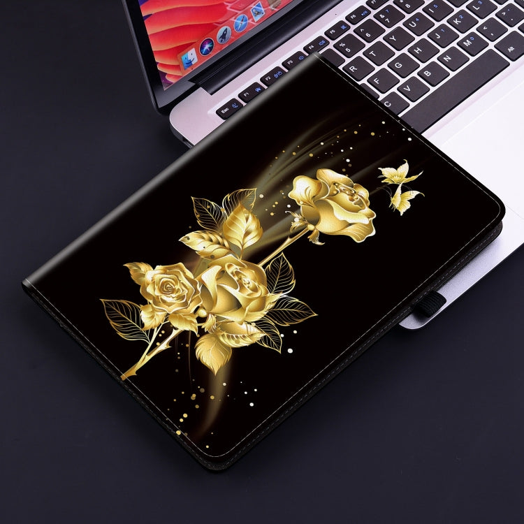 For iPad Pro 11 2024 Crystal Texture Painted Leather Smart Tablet Case(Gold Butterfly Rose) - iPad Pro 11 2024 Cases by PMC Jewellery | Online Shopping South Africa | PMC Jewellery | Buy Now Pay Later Mobicred