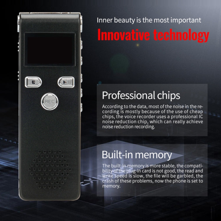 JNN X18 Mini Smart HD Noise Cancelling Voice Recorder, Memory:32GB(Black) - Recording Pen by JNN | Online Shopping South Africa | PMC TechLife | Buy Now Pay Later Mobicred