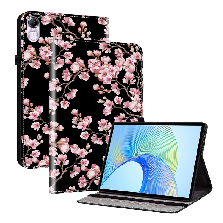 For Honor Pad X8 Pro / X9 2023 Crystal Texture Painted Leather Tablet Case(Plum Bossom) - Honor by PMC TechLife | Online Shopping South Africa | PMC TechLife | Buy Now Pay Later Mobicred
