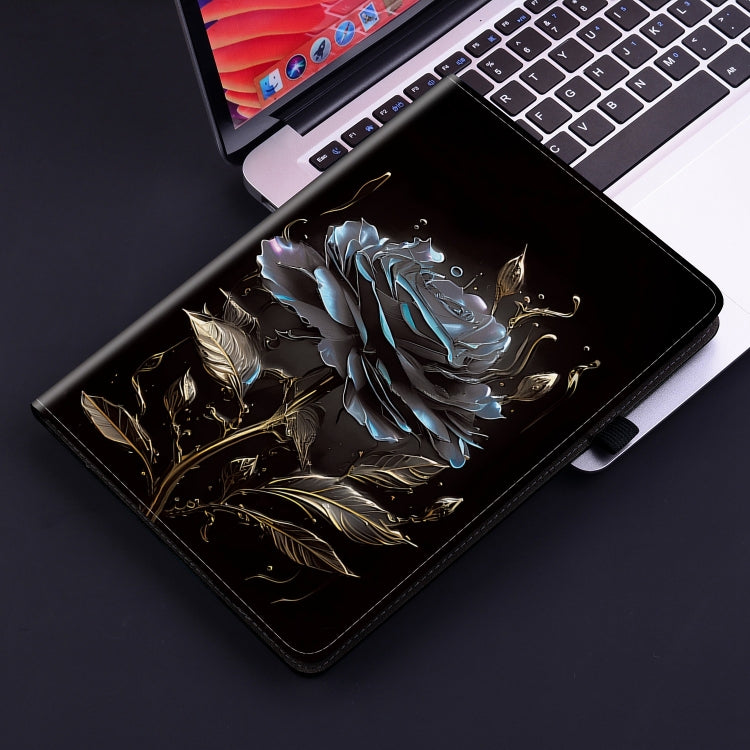 For Lenovo Tab M10 HD Gen2 Crystal Texture Painted Leather Tablet Case(Black Rose) - Lenovo by PMC TechLife | Online Shopping South Africa | PMC TechLife | Buy Now Pay Later Mobicred
