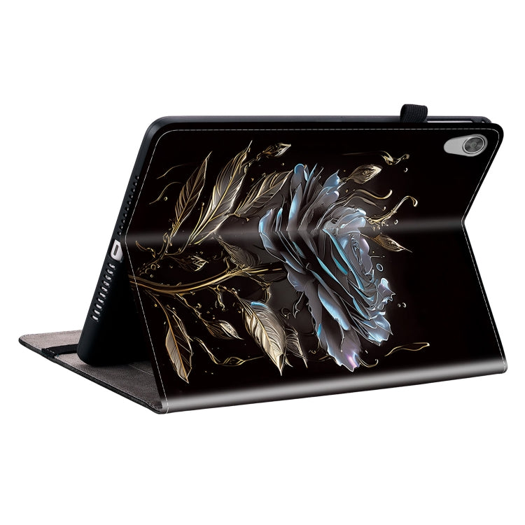 For Lenovo Tab M10 HD Gen2 Crystal Texture Painted Leather Tablet Case(Black Rose) - Lenovo by PMC TechLife | Online Shopping South Africa | PMC TechLife | Buy Now Pay Later Mobicred