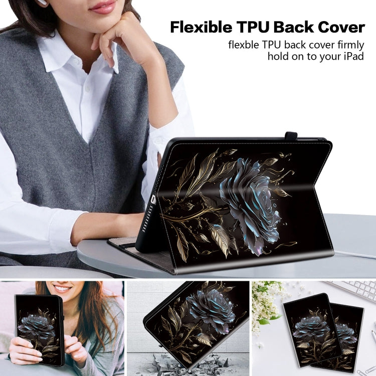 For Lenovo Tab M10 HD Gen2 Crystal Texture Painted Leather Tablet Case(Black Rose) - Lenovo by PMC TechLife | Online Shopping South Africa | PMC TechLife | Buy Now Pay Later Mobicred