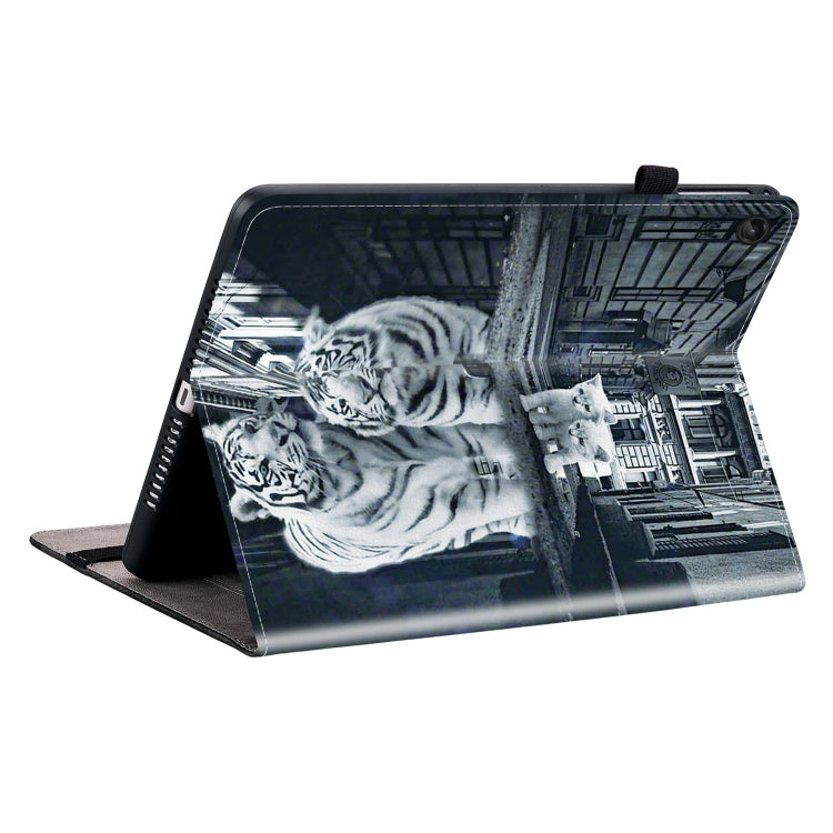For Lenovo Tab M10 Plus HD 10.6 3rd Gen Crystal Texture Painted Leather Tablet Case(Cat Reflection Tiger) - Lenovo by PMC TechLife | Online Shopping South Africa | PMC TechLife | Buy Now Pay Later Mobicred