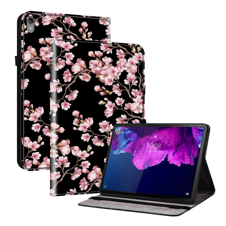 For Lenovo Tab P11 / Xiaoxin Pad Plus Crystal Texture Painted Leather Tablet Case(Plum Bossom) - Lenovo by PMC TechLife | Online Shopping South Africa | PMC TechLife | Buy Now Pay Later Mobicred