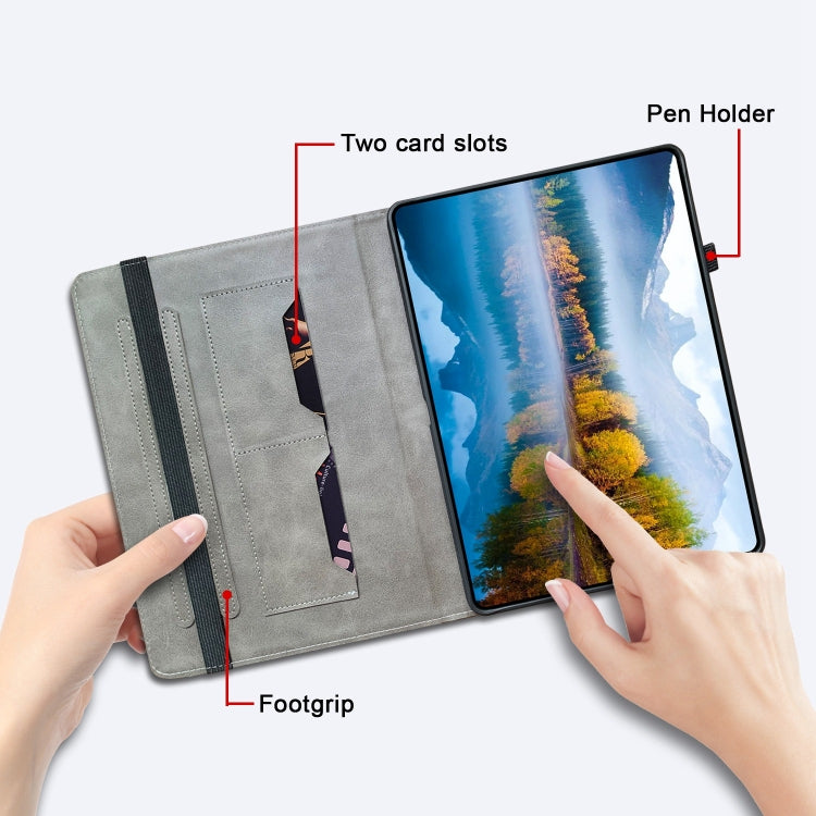 For Lenovo Tab P12 12.7 Crystal Texture Painted Leather Tablet Case(Black Rose) - Lenovo by PMC TechLife | Online Shopping South Africa | PMC TechLife | Buy Now Pay Later Mobicred