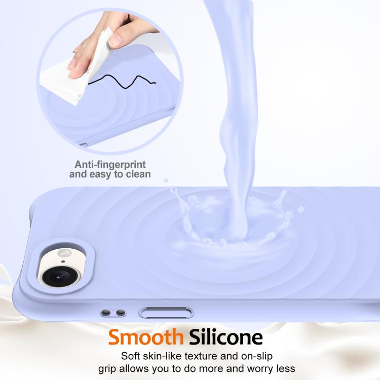 For iPhone 16e Wave Texture MagSafe Magnetic Liquid Silicone Phone Case(Purple) - iPhone 16e Cases by PMC TechLife | Online Shopping South Africa | PMC TechLife | Buy Now Pay Later Mobicred