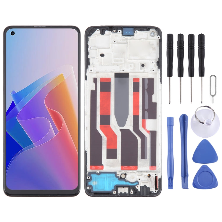 For OPPO Reno8 Z 5G Original AMOLED LCD Screen Digitizer Full Assembly with Frame - LCD Screen by PMC Jewellery | Online Shopping South Africa | PMC Jewellery