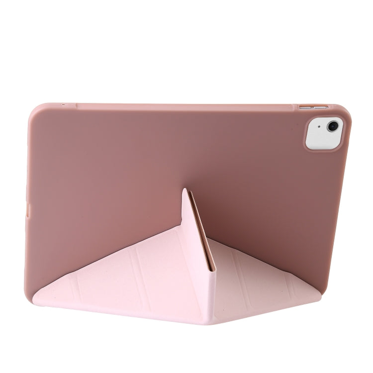 For iPad Air 11 2024 TPU Deformation Flip Leather Tablet Case with Holder(Rose Gold) - iPad Air 11 2024 Cases by PMC Jewellery | Online Shopping South Africa | PMC Jewellery | Buy Now Pay Later Mobicred