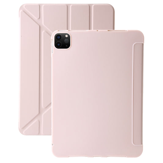 For iPad Pro 11 2024 TPU Deformation Flip Leather Tablet Case with Holder(Light Pink) - iPad Pro 11 2024 Cases by PMC Jewellery | Online Shopping South Africa | PMC Jewellery | Buy Now Pay Later Mobicred