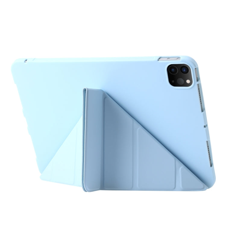 For iPad Pro 13 2024 TPU Deformation Flip Leather Tablet Case with Holder(Sky Blue) - iPad Pro 13 2024 Cases by PMC TechLife | Online Shopping South Africa | PMC TechLife | Buy Now Pay Later Mobicred