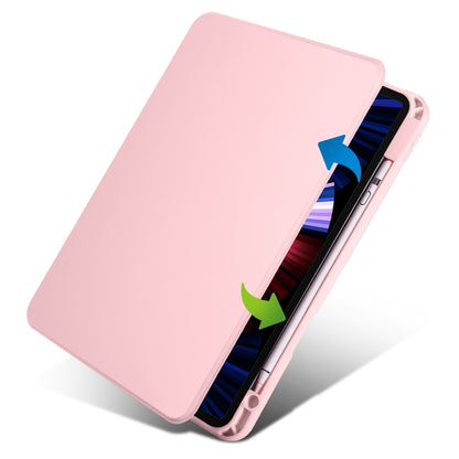 For iPad Pro 13 2024 Acrylic 360 Degree Rotation Holder Leather Tablet Case(Sand Pink) - iPad Pro 13 2024 Cases by PMC Jewellery | Online Shopping South Africa | PMC Jewellery | Buy Now Pay Later Mobicred