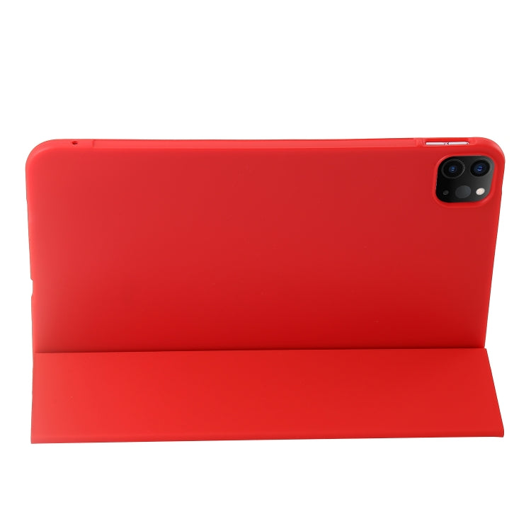 For iPad Pro 13 2024 Three-fold Holder Flip Tablet Leather Case(Red) - iPad Pro 13 2024 Cases by PMC TechLife | Online Shopping South Africa | PMC TechLife | Buy Now Pay Later Mobicred