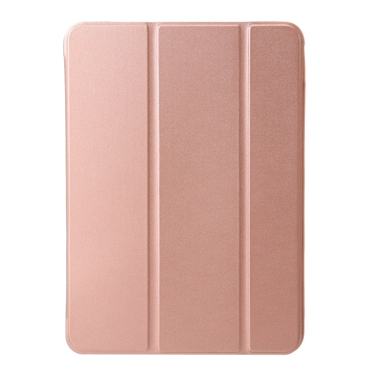 For iPad Air 13 2024 Three-fold Holder Flip Tablet Leather Case(Rose Gold) - iPad Air 13 2024 Cases by PMC Jewellery | Online Shopping South Africa | PMC Jewellery | Buy Now Pay Later Mobicred