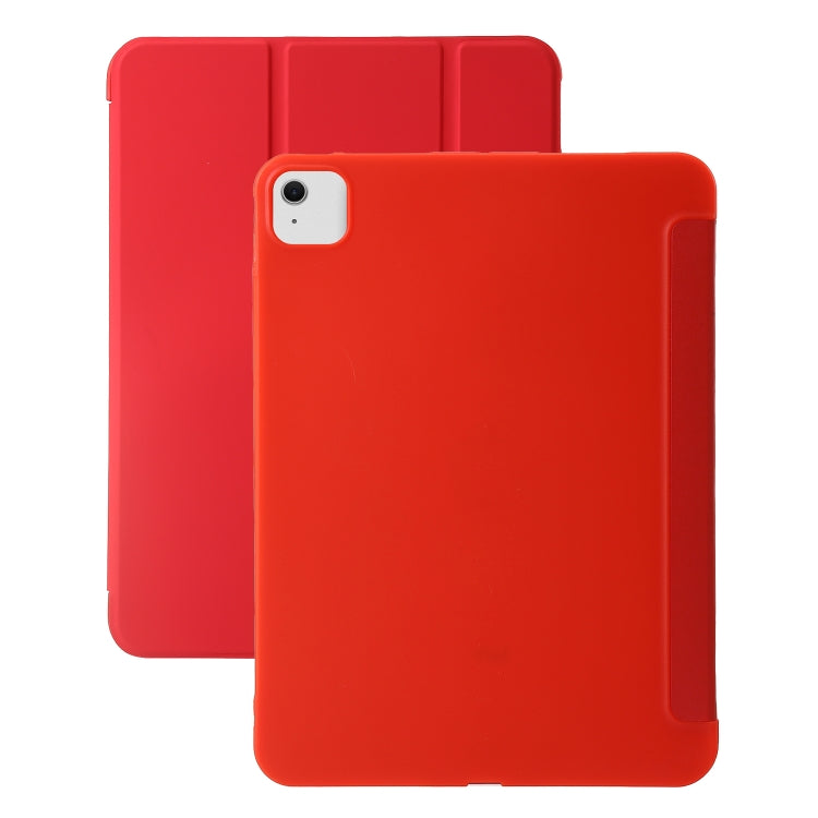 For iPad Air 13 2024 Three-fold Holder Flip Tablet Leather Case(Red) - iPad Air 13 2024 Cases by PMC Jewellery | Online Shopping South Africa | PMC Jewellery | Buy Now Pay Later Mobicred