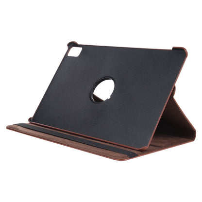 For iPad Air 13 2024 360 Degree Rotation Litchi Texture Leather Tablet Case with Holder(Brown) - iPad Air 13 2024 Cases by PMC Jewellery | Online Shopping South Africa | PMC Jewellery | Buy Now Pay Later Mobicred