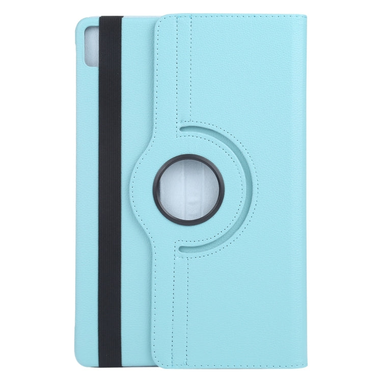 For iPad Air 11 2024 360 Degree Rotation Litchi Texture Leather Tablet Case with Holder(Sky Blue) - iPad Air 11 2024 Cases by PMC Jewellery | Online Shopping South Africa | PMC Jewellery | Buy Now Pay Later Mobicred