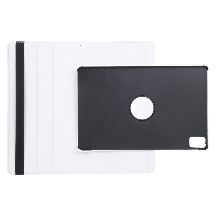 For iPad Pro 11 2024 360 Degree Rotation Litchi Texture Leather Tablet Case with Holder(White) - iPad Pro 11 2024 Cases by PMC TechLife | Online Shopping South Africa | PMC TechLife | Buy Now Pay Later Mobicred