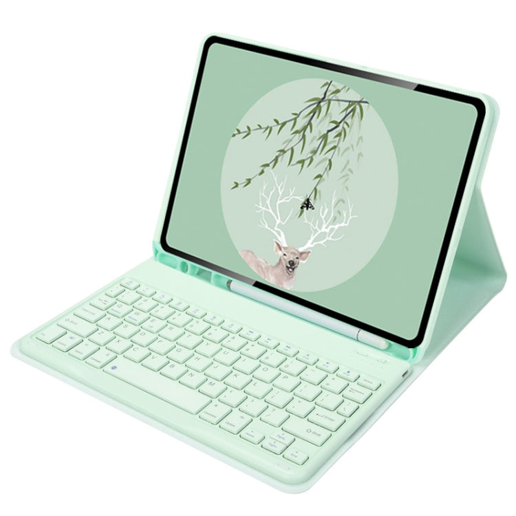 For Xiaomi Pad 6 / Pad 6 Pro 11 inch Round Cap Bluetooth Keyboard Tablet Leather Case with Pen Slot(Green) - Others Keyboard by PMC Jewellery | Online Shopping South Africa | PMC Jewellery | Buy Now Pay Later Mobicred