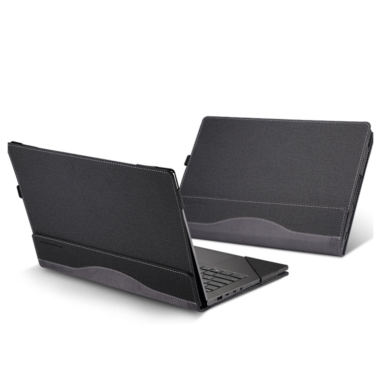 For HP Envy X360 13 inch 13-bf / 13t-bf Leather Laptop Shockproof Protective Case(Black) - free shipping - PMC Jewellery - Order now!