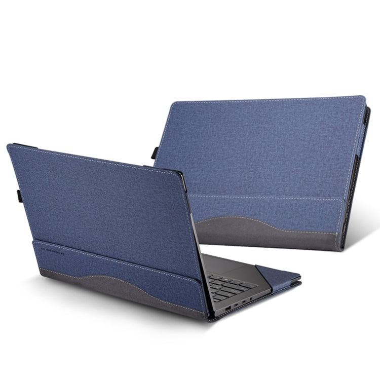 For HP Pavilion Plus Laptop 14-eh / 14t-eh Leather Laptop Shockproof Protective Case(Dark Blue) - free shipping - PMC Jewellery - Order now!