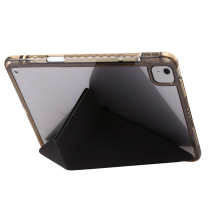 For iPad Air 11 2024 Clear Acrylic Deformation Leather Tablet Case(Black) - iPad Air 11 2024 Cases by PMC Jewellery | Online Shopping South Africa | PMC Jewellery | Buy Now Pay Later Mobicred