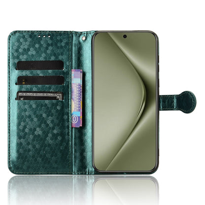 For Huawei Pura 70 Ultra Honeycomb Dot Texture Leather Phone Case(Green) - Huawei Cases by PMC Jewellery | Online Shopping South Africa | PMC Jewellery | Buy Now Pay Later Mobicred