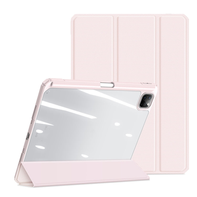 For iPad Pro 11 2024 DUX DUCIS TOBY Series Antiskid Leather Tablet Case with Sleep / Wake-up Function(Pink) - iPad Pro 11 2024 Cases by DUX DUCIS | Online Shopping South Africa | PMC Jewellery | Buy Now Pay Later Mobicred