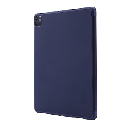 For iPad Air 13 2024 Skin Feel Tri-fold Leather Tablet Case with Pen Slot(Dark Blue) - iPad Air 13 2024 Cases by PMC Jewellery | Online Shopping South Africa | PMC Jewellery | Buy Now Pay Later Mobicred