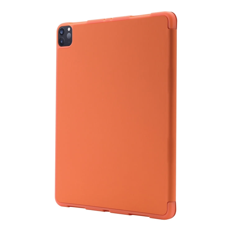 For iPad Air 13 2024 Skin Feel Tri-fold Leather Tablet Case with Pen Slot(Orange) - iPad Air 13 2024 Cases by PMC Jewellery | Online Shopping South Africa | PMC Jewellery | Buy Now Pay Later Mobicred